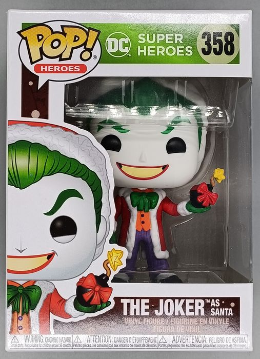 358 The Joker (as Santa) - DC Super Heroes - Hol Box Damaged Funko POP