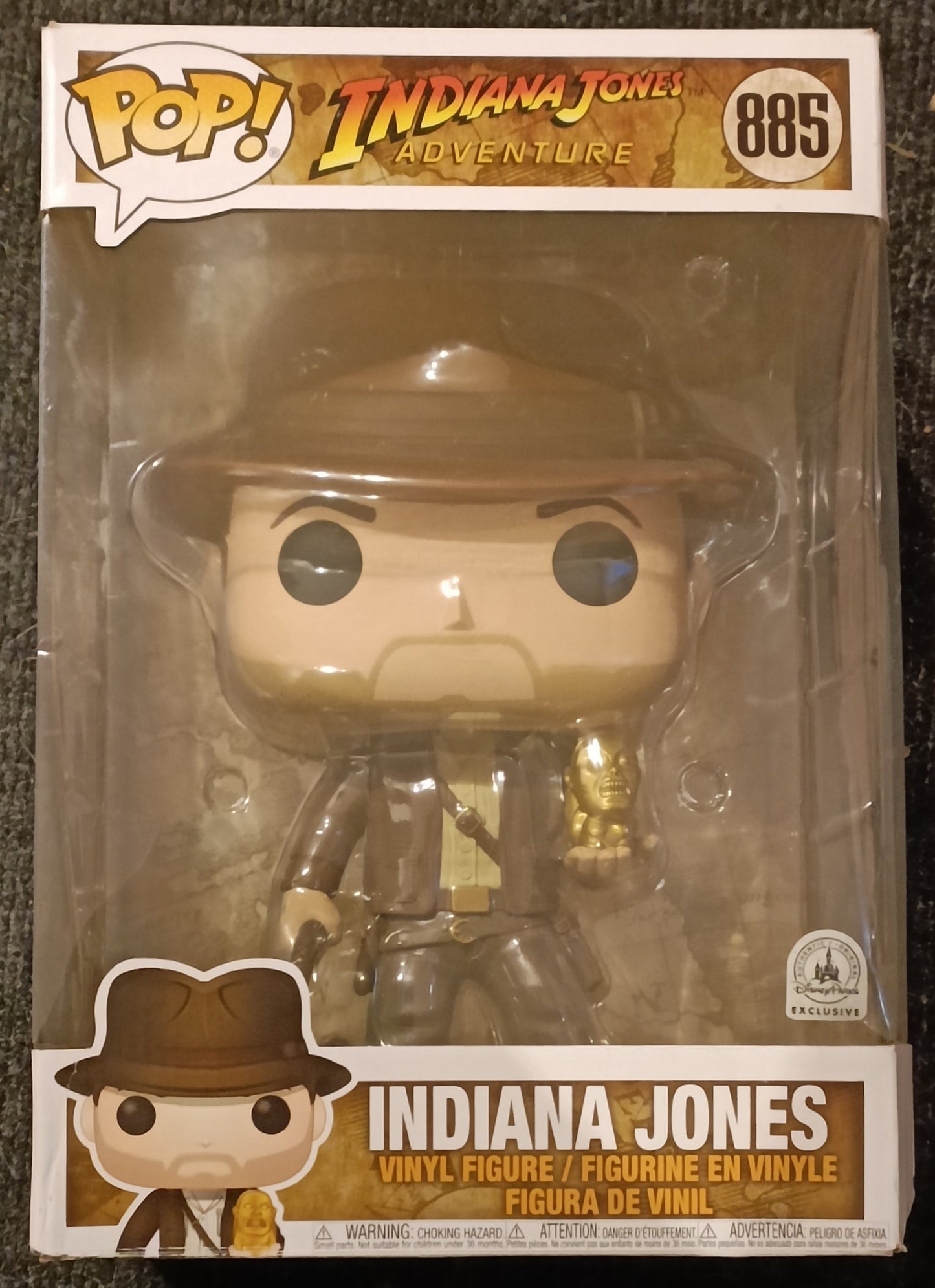 885 Indiana Jones (w/ Idol) - 10 Inch - Disney - Box Damaged Funko POP