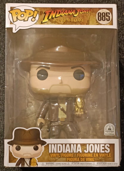 885 Indiana Jones (w/ Idol) - 10 Inch - Disney - Box Damaged Funko POP Funko