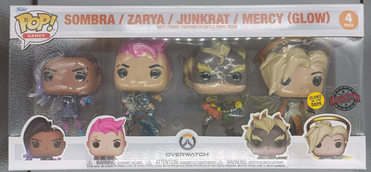 [4 Pack] Sombra / Zarya / Junkrat / Mercy Glow - Overwatch - Box Damaged Funko POP Funko