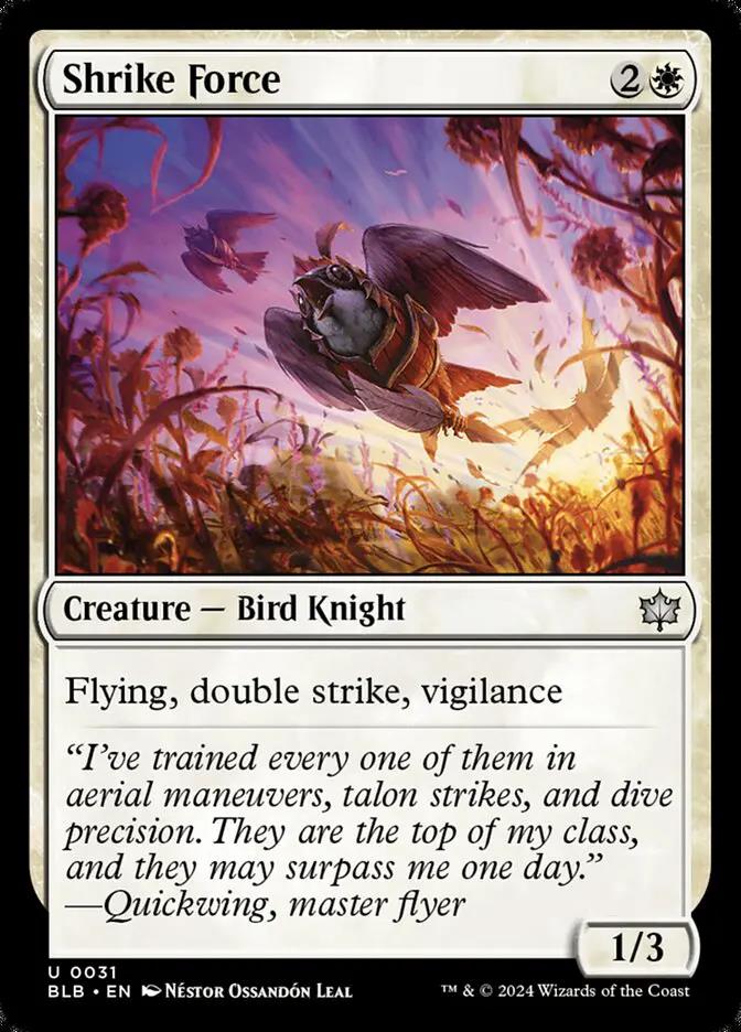 31 - Shrike Force - Bloomburrow - Foil - Magic: The Gathering Card