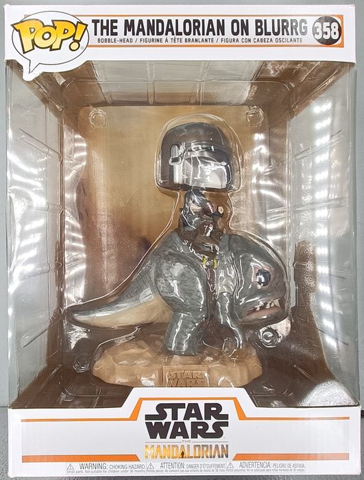 358 The Mandalorian on Blurrg - Deluxe - Star Wars Box Damaged Funko POP Funko