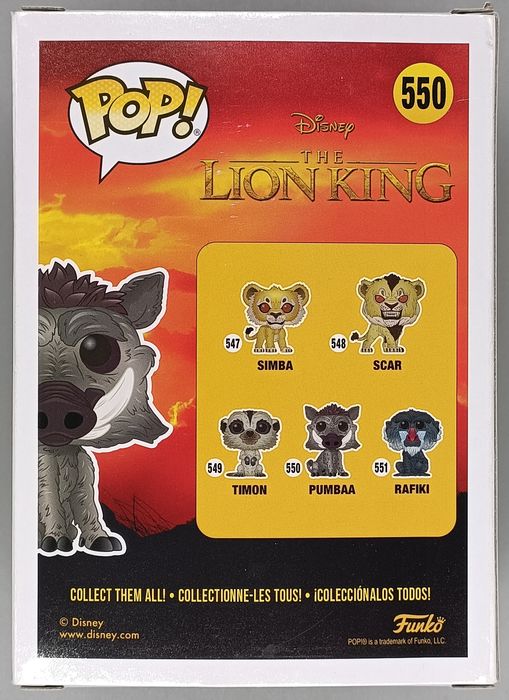 550 Pumbaa - Disney The Lion King - Box Damaged Funko POP