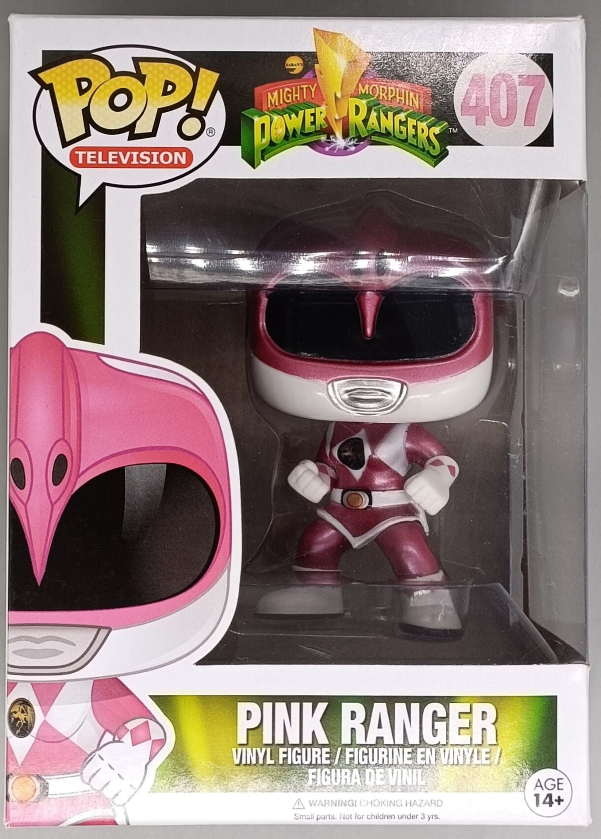 407 Pink Ranger (Action Pose) Metallic - Mighty Morphin Power Rangers Funko POP - Box Damaged Funko