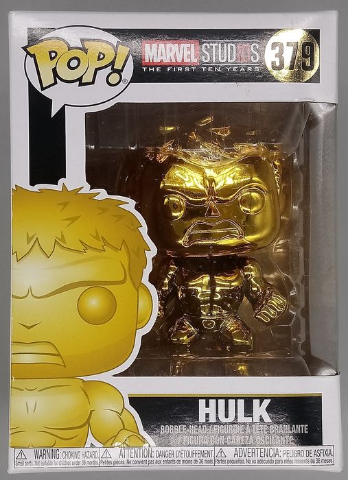 379 Hulk (Gold) - Chrome - Marvel 10 Years - Box Damaged Funko POP