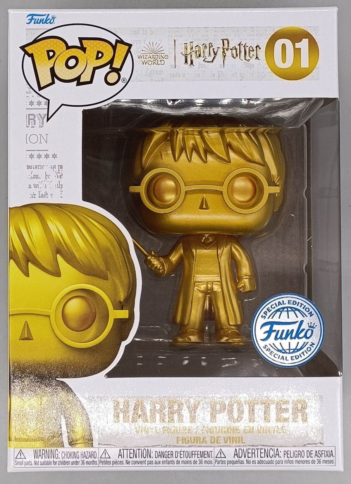 01 Harry Potter (Gold) - Harry Potter Funko POP - Brand New Funko