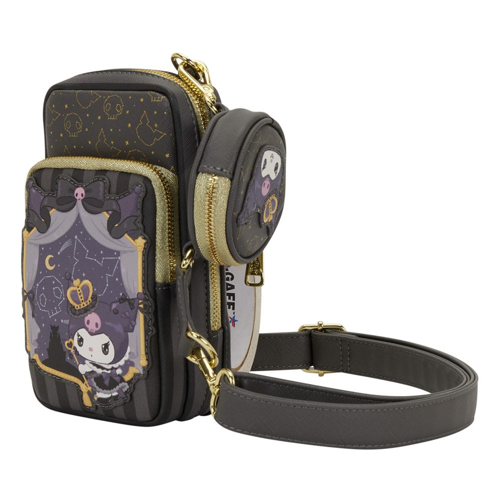 Sanrio by Loungefly Crossbody with Coin Bag 20th Anniversary Kuromi Cell Phone - [New]