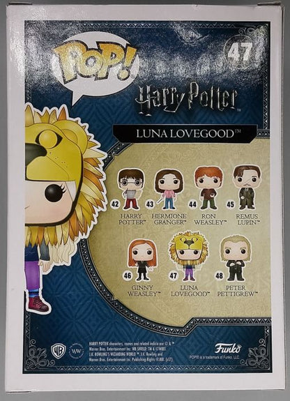 47 Luna Lovegood (w/ Lion Hat) - Harry Potter Box Damaged Funko POP