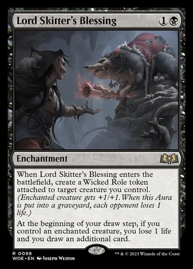 98 - Lord Skitter's Blessing - Wilds of Eldraine - Normal - Magic: The Gathering Card