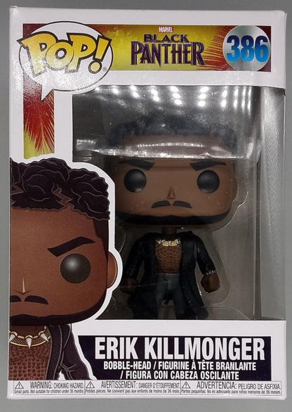 386 Erik Killmonger (Scars) Marvel Black Panther - Damaged Box Funko POP Funko