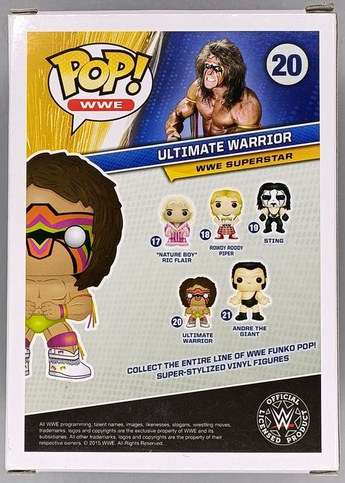 20 Ultimate Warrior - WWE - Box Damaged Funko POP