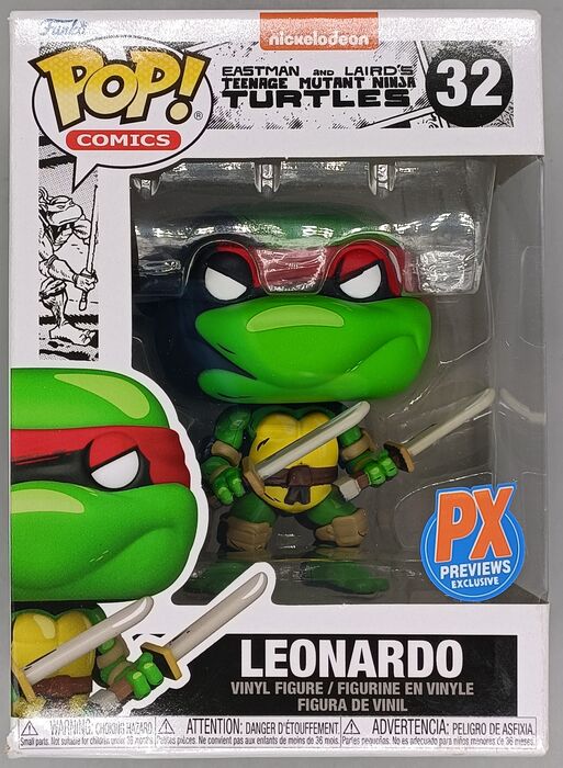 32 Leonardo - TMNT Teenage Mutant Ninja Turtles - Box Damaged Funko POP Funko