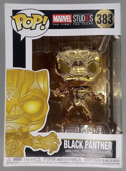 383 Black Panther (Gold) - Chrome - Marvel 10 - Box Damaged Funko POP Funko