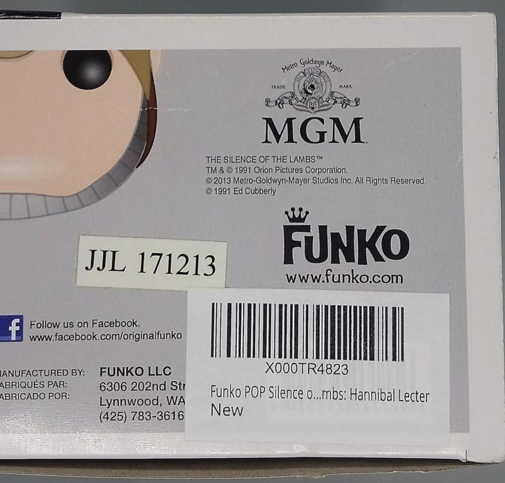 25 Hannibal Lecter - The Silence of the Lambs Horror - Box Damaged Funko POP