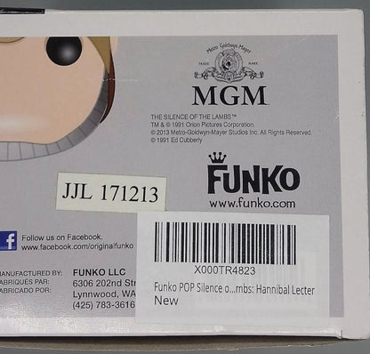 25 Hannibal Lecter - The Silence of the Lambs Horror - Box Damaged Funko POP