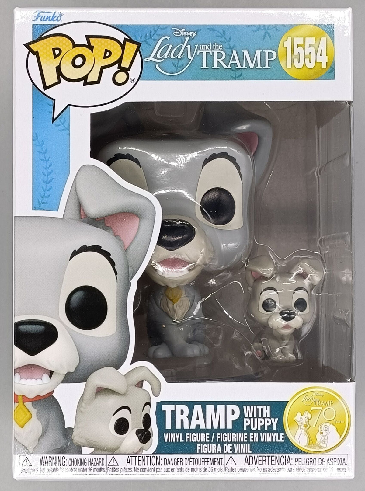1554 Tramp with Puppy - Disney Lady and the Tramp Funko POP PRESALE Funko