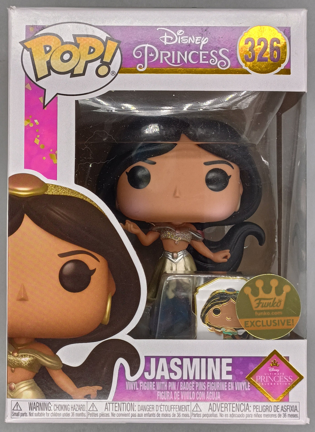 326 Jasmine (Gown, Ultimate Princess) Disney Aladdin Box Damaged Funko POP Funko