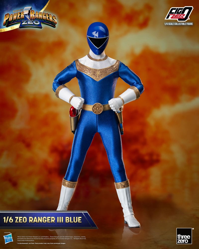 Power Rangers Zeo FigZero Action Figure 1/6 Ranger III Blue 30 cm - FanofThings.co.uk