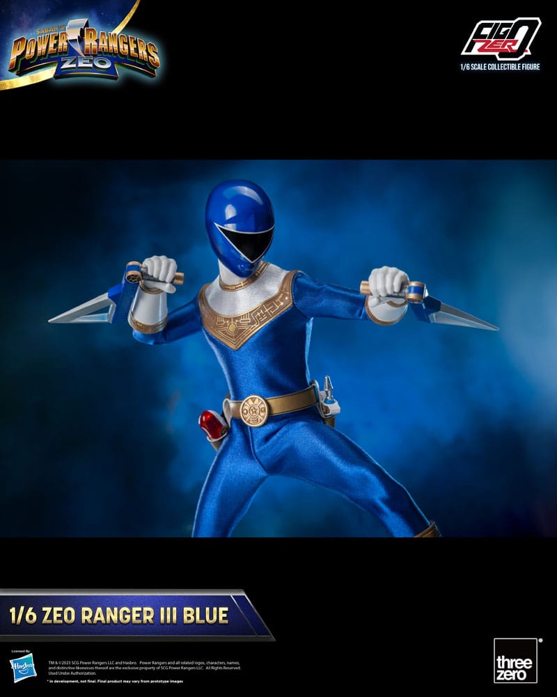 Power Rangers Zeo FigZero Action Figure 1/6 Ranger III Blue 30 cm - FanofThings.co.uk