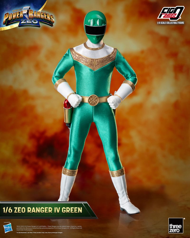Power Rangers Zeo FigZero Action Figure 1/6 Ranger IV Green 30 cm - FanofThings.co.uk