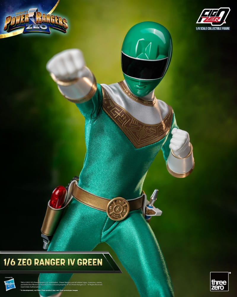 Power Rangers Zeo FigZero Action Figure 1/6 Ranger IV Green 30 cm - FanofThings.co.uk