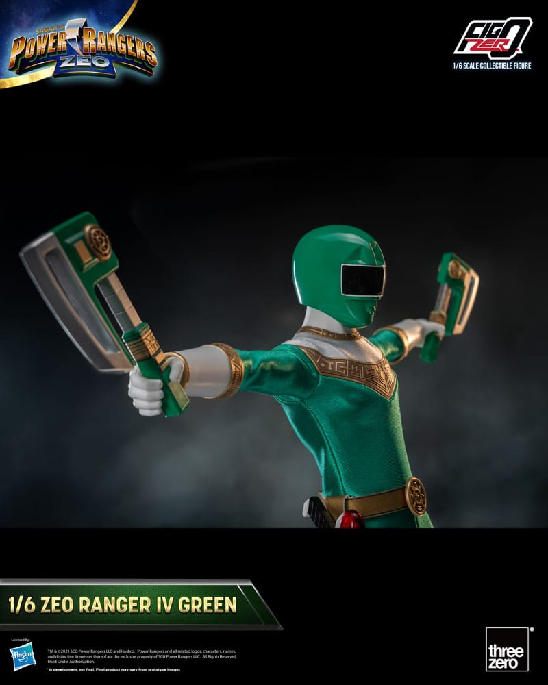 Power Rangers Zeo FigZero Action Figure 1/6 Ranger IV Green 30 cm - FanofThings.co.uk