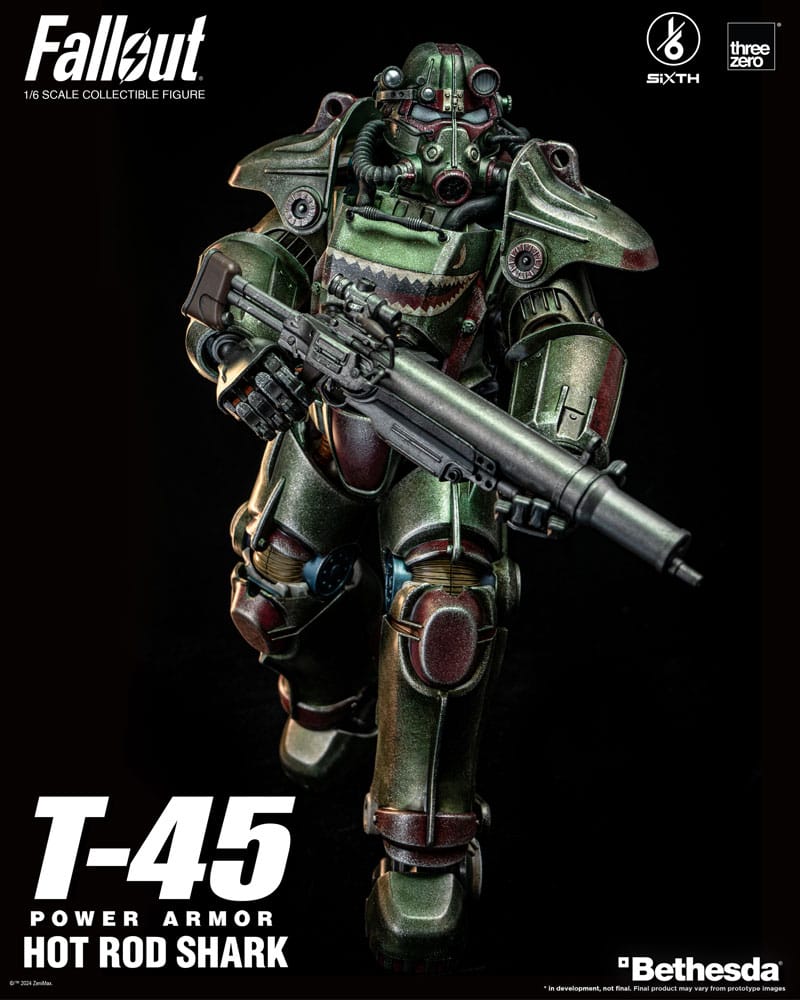 Fallout FigZero Action Figure 1/6 T-45 Hot Rod Shark Power Armor 37 cm - FanofThings.co.uk