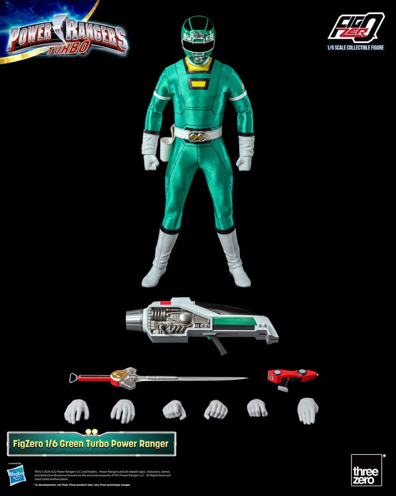 Power Rangers Turbo FigZero Action Figure 1/6 Green Turbo Power Ranger 30 cm - FanofThings.co.uk