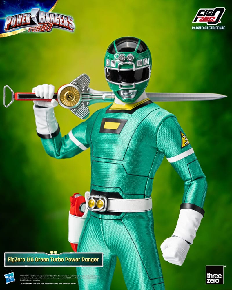 Power Rangers Turbo FigZero Action Figure 1/6 Green Turbo Power Ranger 30 cm - FanofThings.co.uk