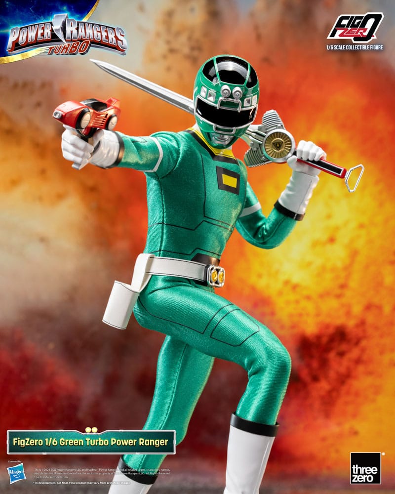 Power Rangers Turbo FigZero Action Figure 1/6 Green Turbo Power Ranger 30 cm - FanofThings.co.uk