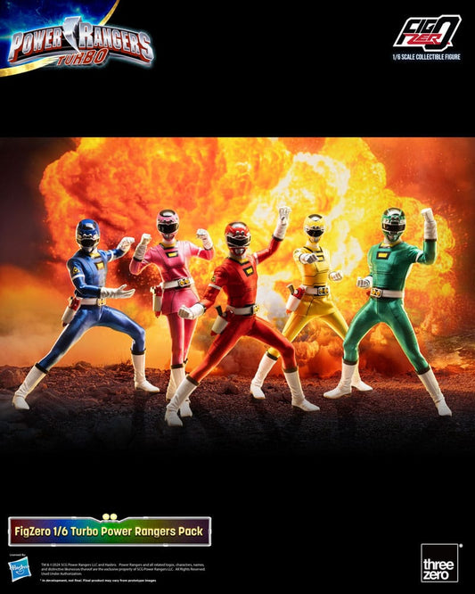 Power Rangers Turbo FigZero Action Figures 1/6 5-Pack Turbo Power Rangers 30 cm Action figures