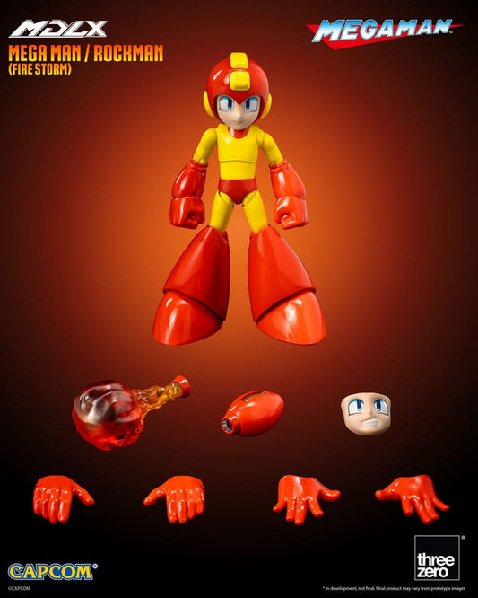 Mega Man MDLX Action Figure Mega Man / Rockman (Fire Storm) 10 cm - FanofThings.co.uk