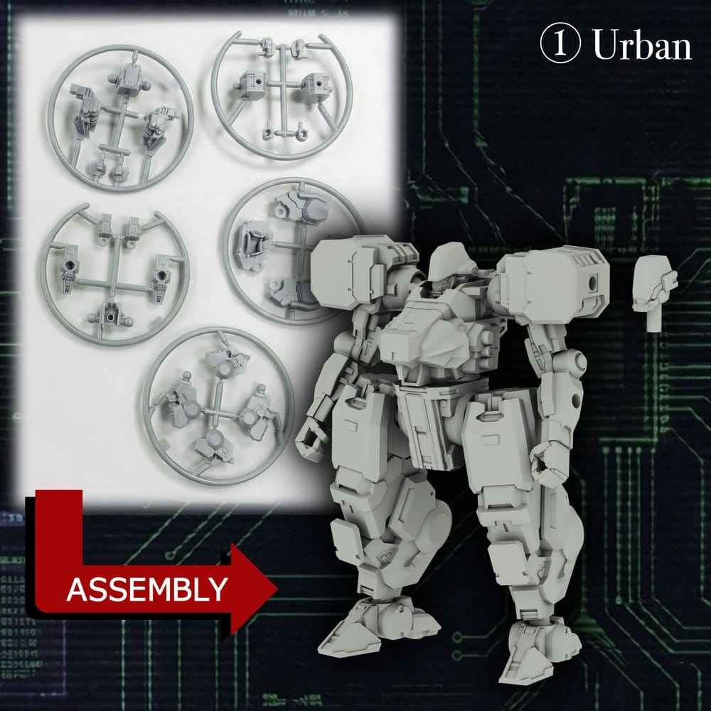 Kikou Sensen 1/100th Scale Plastic Model Kit Wave 1 (1 set of 6 pcs) 6 cm