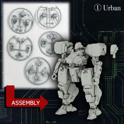 Kikou Sensen 1/100th Scale Plastic Model Kit Wave 1 (1 set of 6 pcs) 6 cm