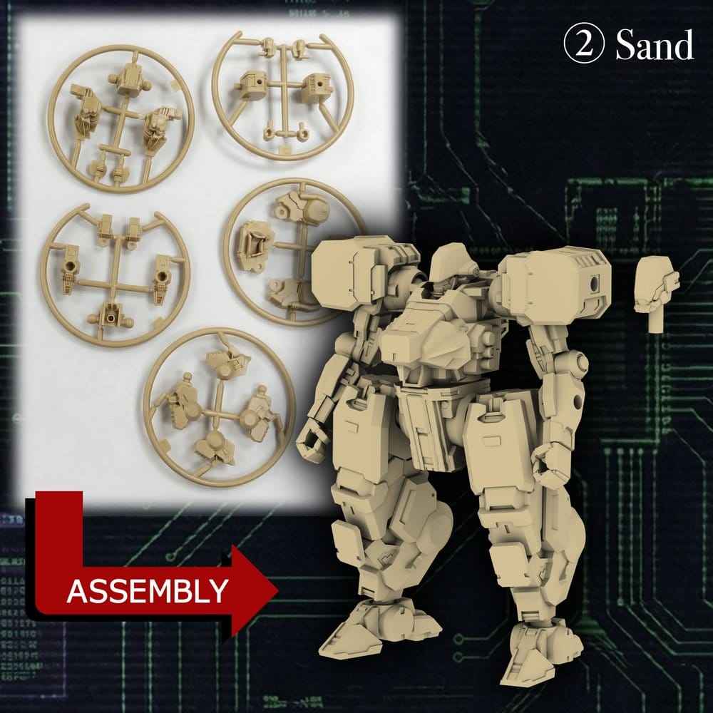 Kikou Sensen 1/100th Scale Plastic Model Kit Wave 1 (1 set of 6 pcs) 6 cm