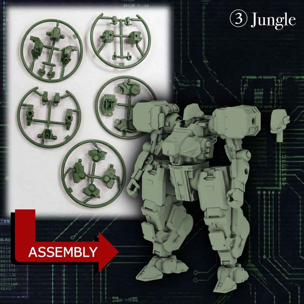 Kikou Sensen 1/100th Scale Plastic Model Kit Wave 1 (1 set of 6 pcs) 6 cm