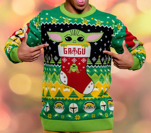 Star Wars Christmas Sweater Baby Yoda Size L