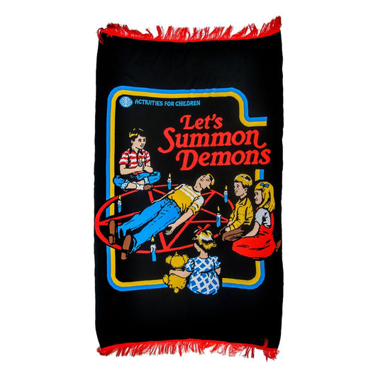 Steven Rhodes Knitted blanket Let's Summon Demons 160 x 102 cm - FanofThings.co.uk