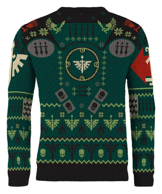 Warhammer 40,000 Christmas Sweater Dark Angels Size XS