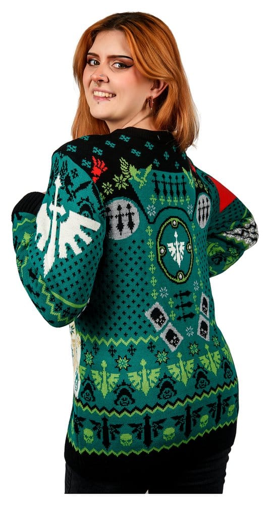 Warhammer 40,000 Christmas Sweater Dark Angels Size XS