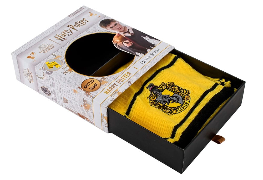 Harry Potter Scarf Hufflepuff Thin Stripes (Boxed) 160 cm - FanofThings.co.uk