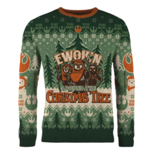 Star Wars Christmas Sweater Ewok'n around the Christmas Tree - FanofThings.co.uk