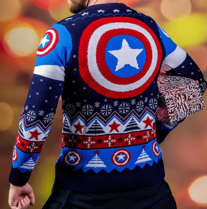 Captain America Christmas Sweater Size M
