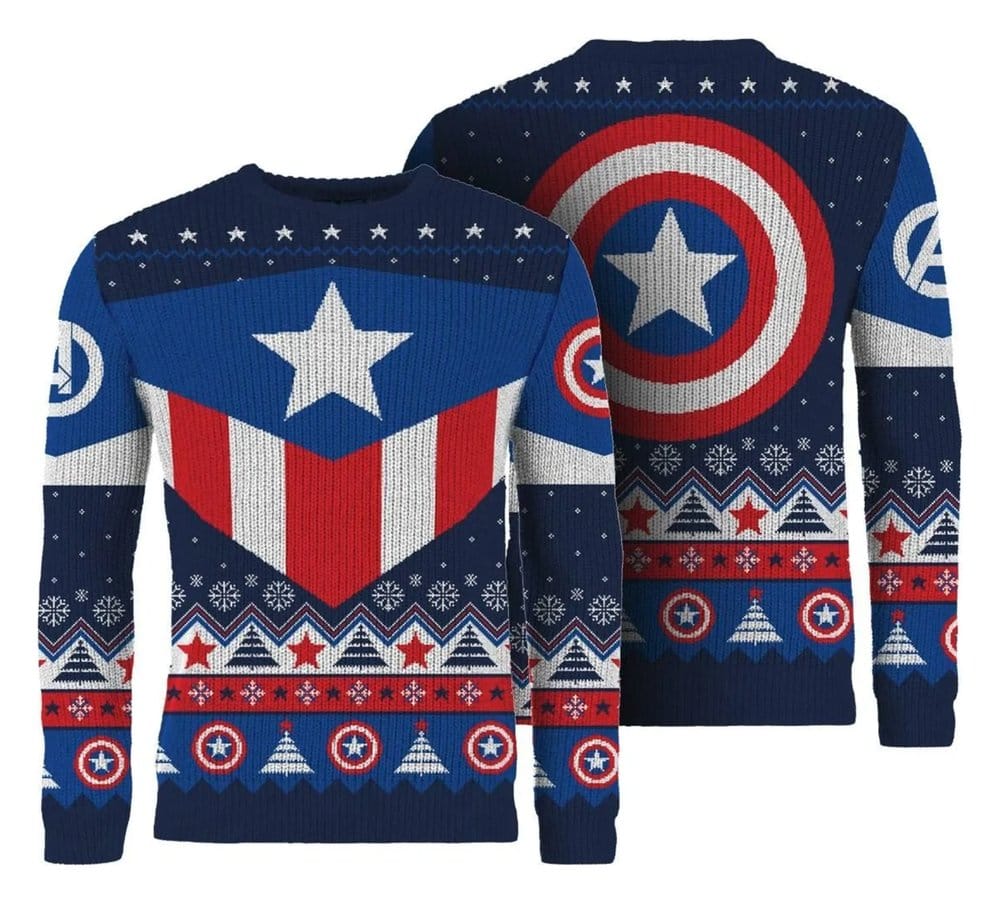 Captain America Christmas Sweater Size S