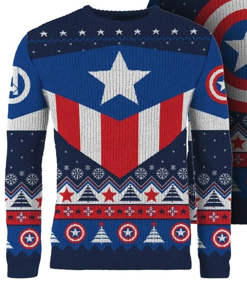 Captain America Christmas Sweater Size XXXL