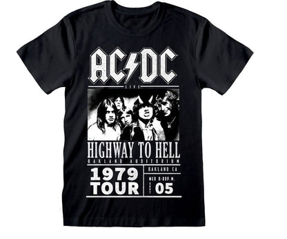 AC/DC T-Shirt Highway To Hell 1979 Tour Black Size L - FanofThings.co.uk