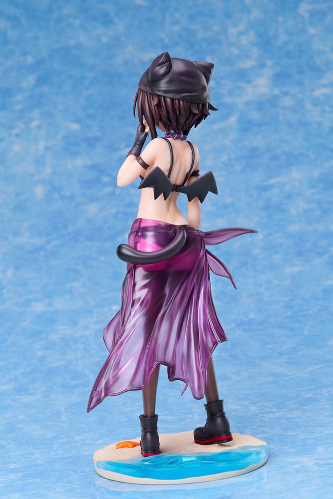 KonoSuba: An Explosion on This Wonderful World! Statue 1/7 Megumin Chomusuke Swimsuit Ver. 22 cm - FanofThings.co.uk