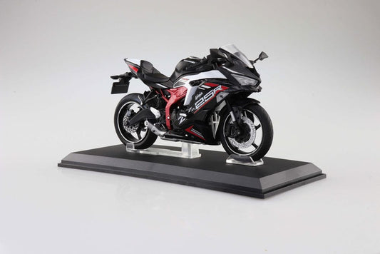 Diecast Bike Series Statue 1/12 Kawasaki Ninja ZX-25R Metallic Spark Black×Peal Flat Stardust White 16 cm - FanofThings.co.uk