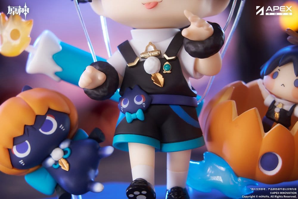 Genshin Impact You Ye Qi Xiang Series Chibi Chara PVC Statue Wanderer 10 cm APEX