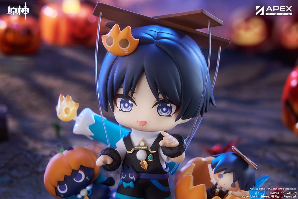Genshin Impact You Ye Qi Xiang Series Chibi Chara PVC Statue Wanderer 10 cm APEX